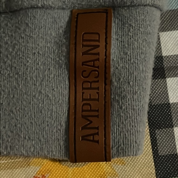 Ampersand Ave Doublehood Sweatshirt with Floral Elbow Patch Size Large - Picture 6 of 7